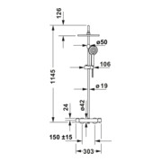 Duravit Duschsystem 1000 MinusFlow Ausl. 354mm, m Brausethermostat, bron geb.-5
