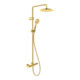 Duravit Duschsystem 1000 MinusFlow Ausl. 354mm, m Brausethermostat, Gold poliert-1