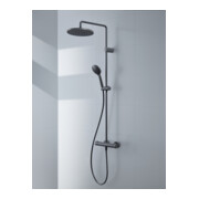Duravit Duschsystem 1000 MinusFlow Ausl. 354mm, m Brausethermostat, schwarz matt-4