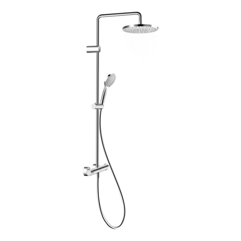 Duravit Duschsystem 1000 MinusFlow Ausl. 354mm, mit Brausethermostat, chrom