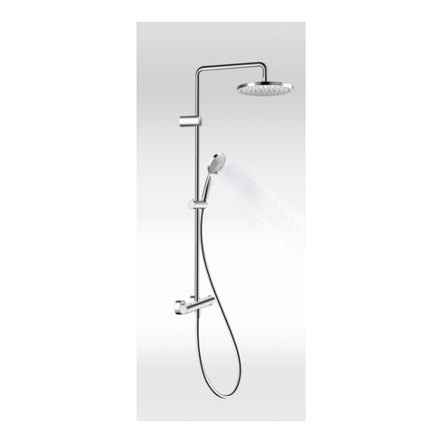 Duravit Duschsystem 1000 MinusFlow Ausl. 354mm, mit Brausethermostat, chrom