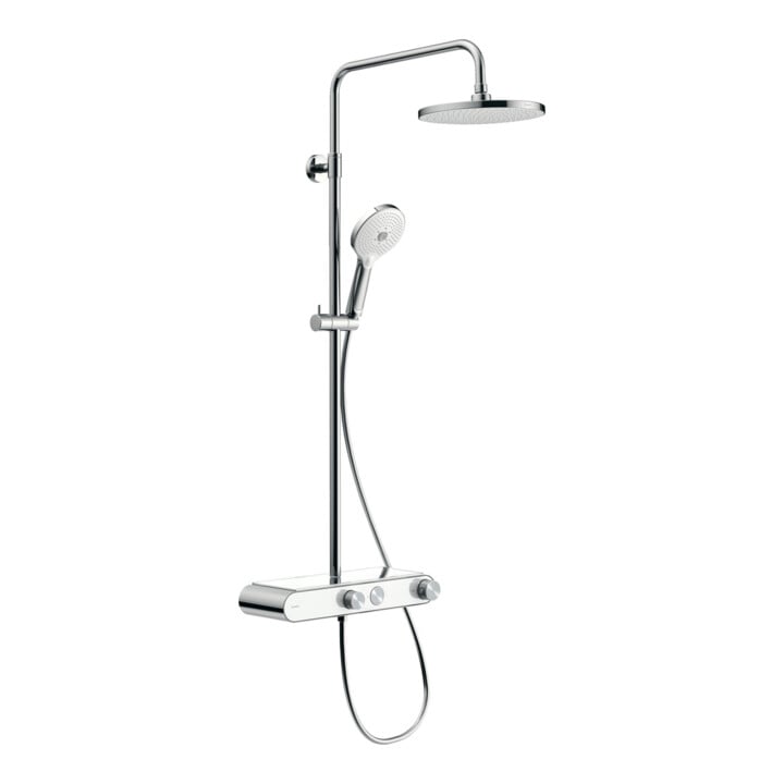 Duravit Duschsystem Shelf 1050 avec mitigeur thermostatique AP, blanc brillant