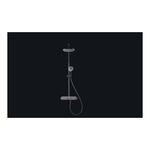 Duravit Duschsystem Shelf 1050 MinusFlow avec mitigeur thermostatique AP, blanc brillant