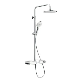 Duravit Duschsystem Shelf 1050 MinusFlow mit AP-Brausethermostat, weiß Hochglanz