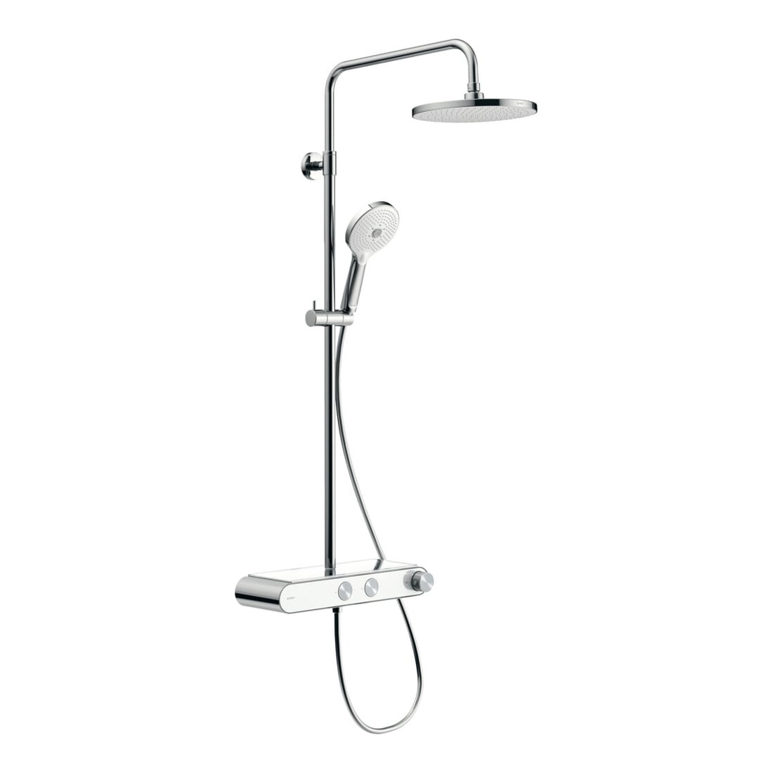 Duravit Duschsystem Shelf 1050 MinusFlow mit AP-Brausethermostat, weiß Hochglanz
