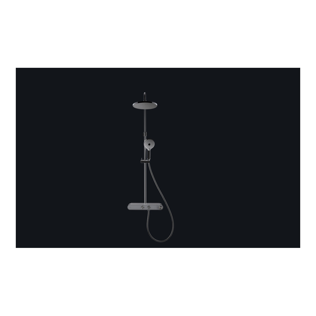 Duravit Duschsystem Shelf 1050 MinusFlow mit AP-Brausethermostat, weiß Hochglanz
