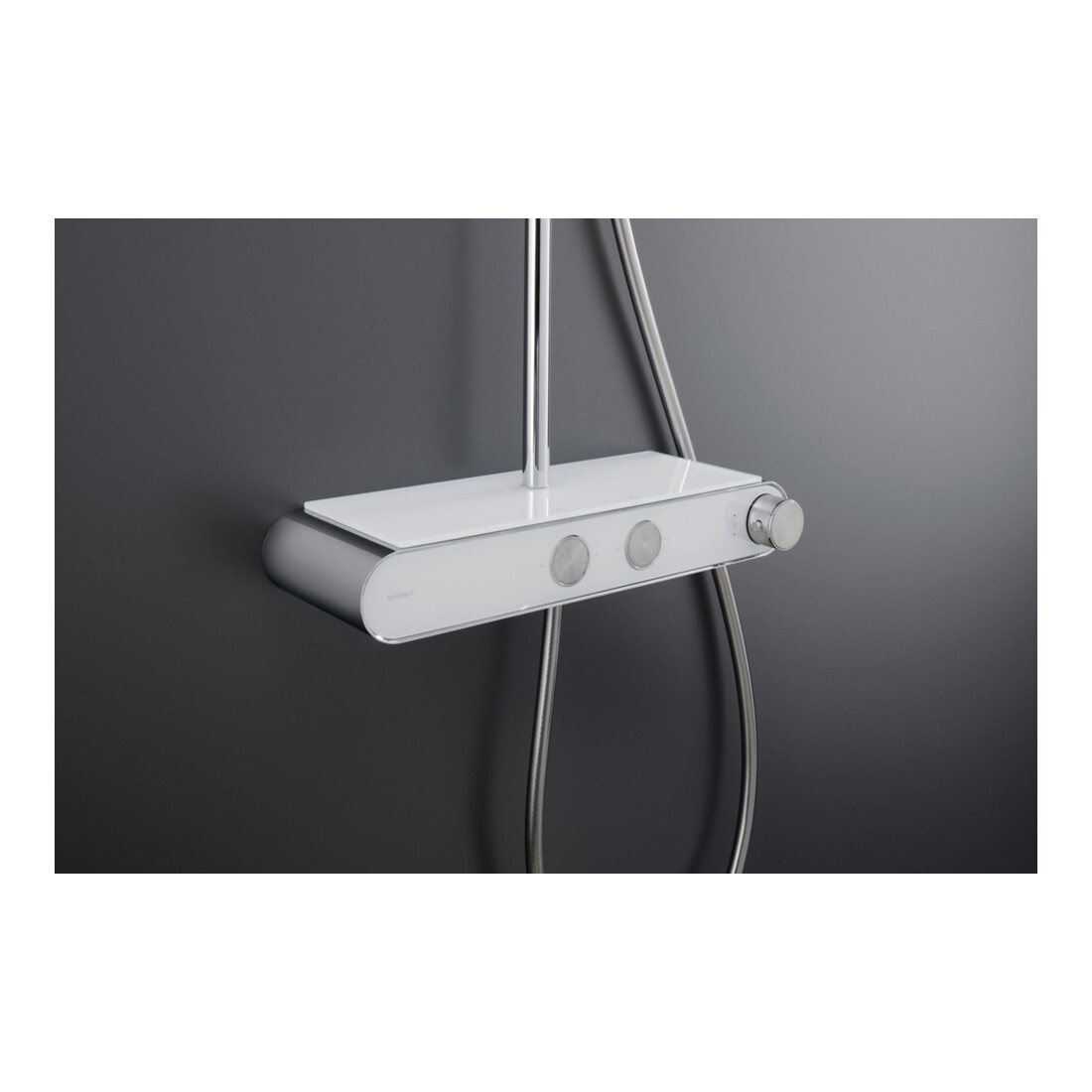 Duravit Duschsystem Shelf 1050 mit AP-Brausethermostat, weiß Hochglanz