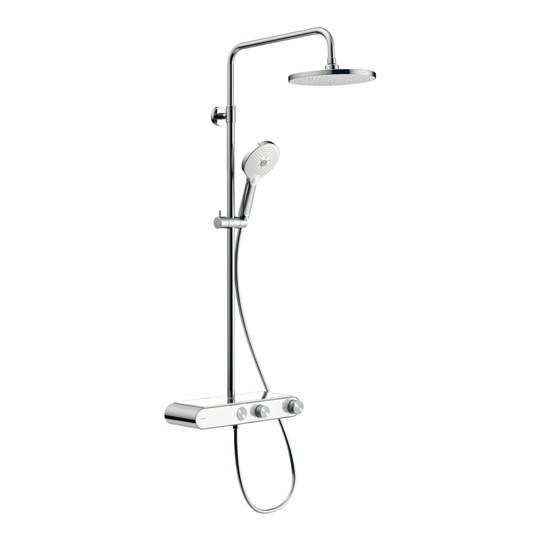 Duravit Duschsystem Shelf 1050 mit AP-Brausethermostat, weiß Hochglanz