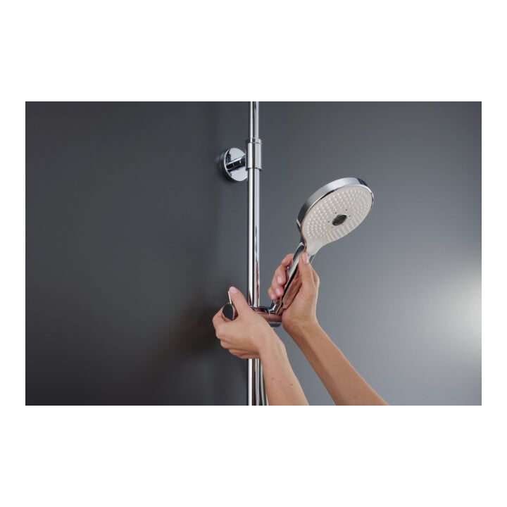 Duravit Duschsystem Shelf 1050 mit AP-Brausethermostat, weiß Hochglanz