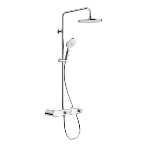 Duravit Duschsystem Shelf 1050 mit AP-Brausethermostat, weiß Hochglanz