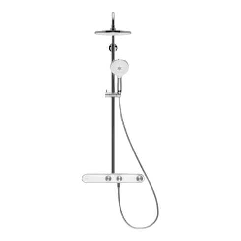 Duravit Duschsystem Shelf 1050 mit AP-Brausethermostat, weiß Hochglanz
