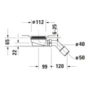Duravit Duschwannenablauf Ablaufdurchmesser 9cm, Abgang waagerecht-3