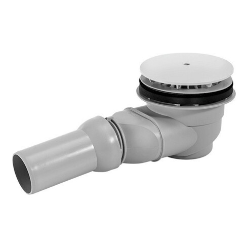 Duravit Duschwannenablauf PuraVida d= 9cm, Abgang waagerecht, weiß