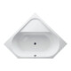 Duravit Eck-Badewanne D-Code 140x140x42cm, zentraler Abl, 2 RS, weiß-4