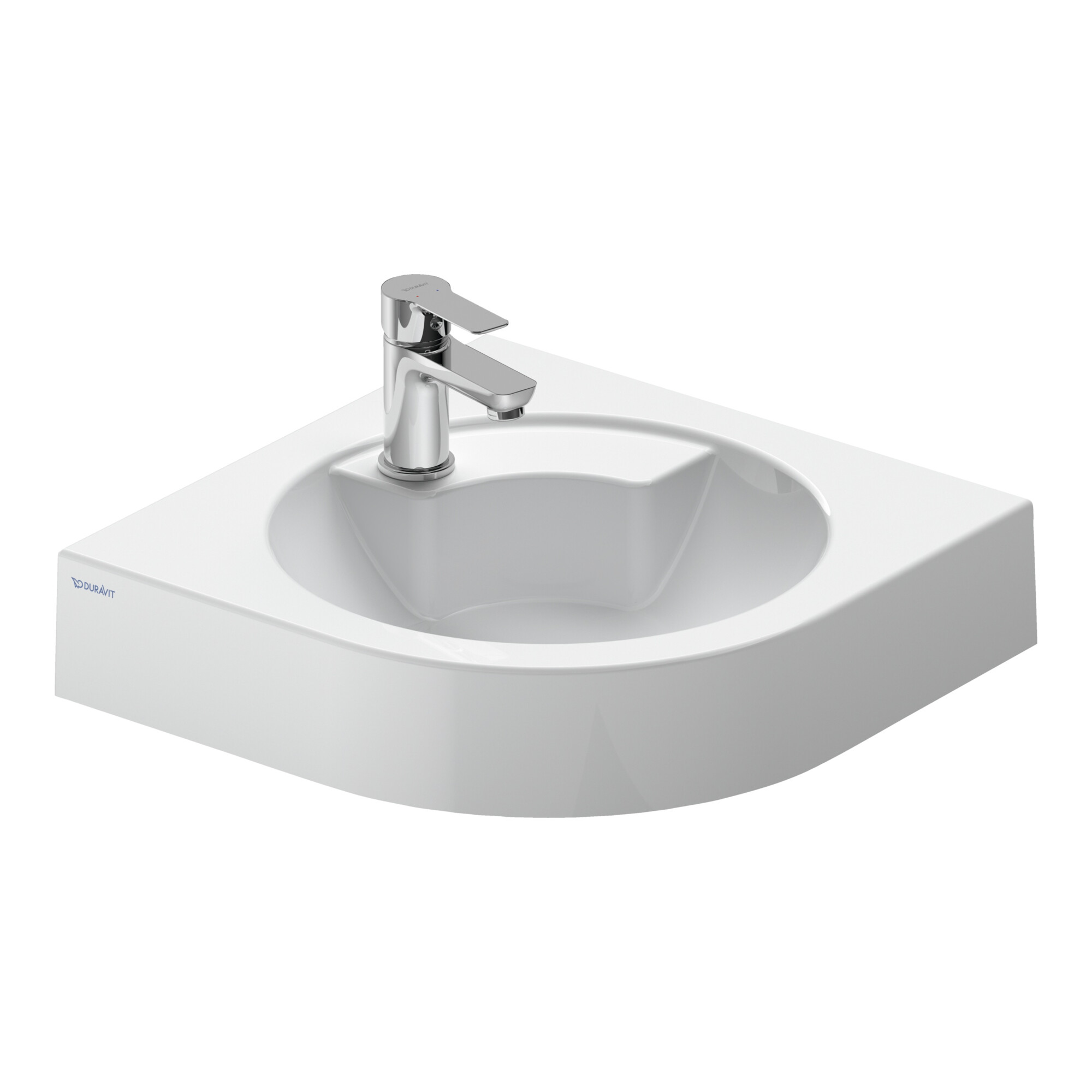 Duravit Eck-Handwaschbecken Architec 63,5x54cm, m HL li u. HLB, o. ÜL, weiß