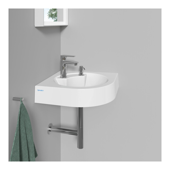 Duravit Eck-Handwaschbecken Architec 63,5x54cm, m HL li u. HLB, o. ÜL, weiß
