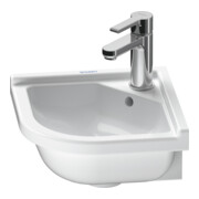 Duravit Eck-Handwaschbecken Starck 3 43x38cm, m HL, ÜL, Hahnlochbank, weiß