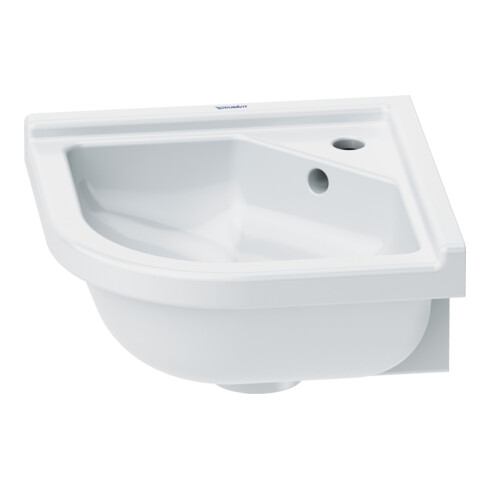 Duravit Eck-Handwaschbecken Starck 3 43x38cm, m HL, ÜL, Hahnlochbank, weiß