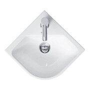 Duravit Eck-Handwaschtisch Me by Starck 43,5x38cm, m HL, ÜL, HLB, we WonderGliss