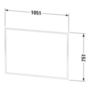Duravit Einbaurahmen L-Cube f Spanplattenschraube, 105x75,1x1cm, graphit matt-3