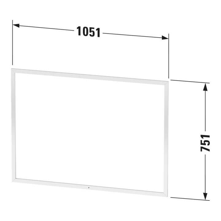 Duravit Einbaurahmen L-Cube f Spanplattenschraube, 105x75,1x1cm, graphit matt
