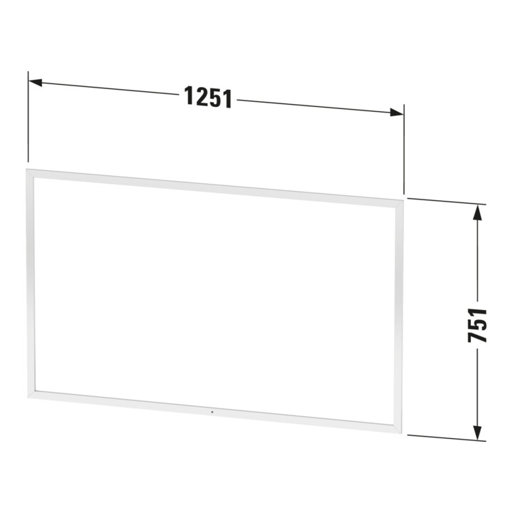 Duravit Einbaurahmen L-Cube f Spanplattenschraube, 125x75,1x1cm, graphit matt