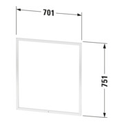 Duravit Einbaurahmen L-Cube f Spanplattenschraube, 70x75,1x1cm, graphit matt-3