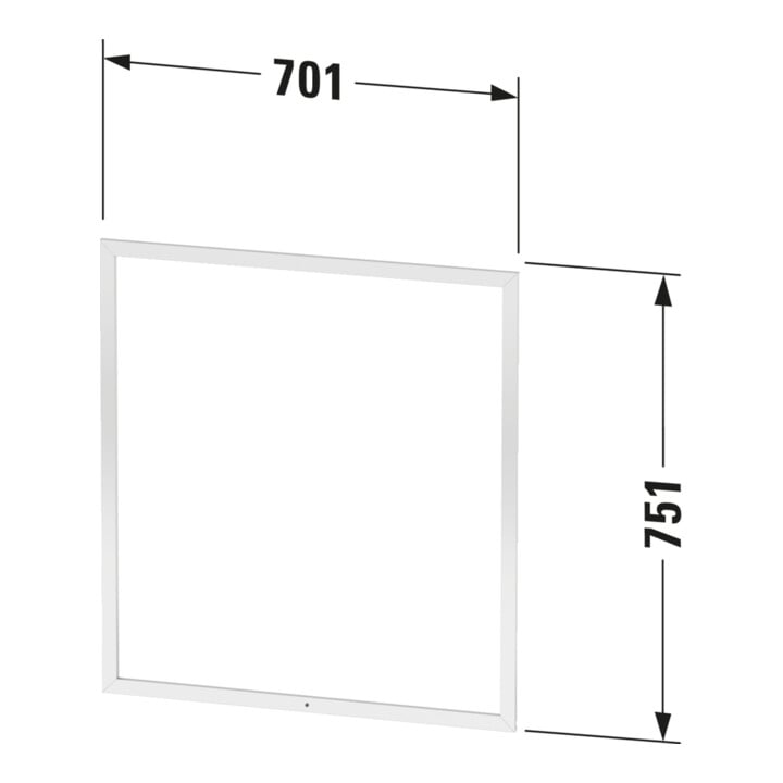 Duravit Einbaurahmen L-Cube f Spanplattenschraube, 70x75,1x1cm, graphit matt