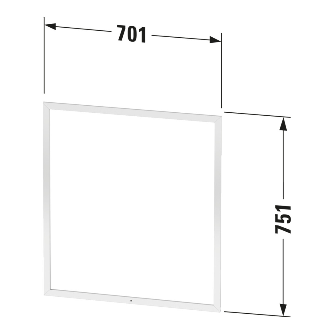 Duravit Einbaurahmen L-Cube f Spanplattenschraube, 70x75,1x1cm, graphit matt