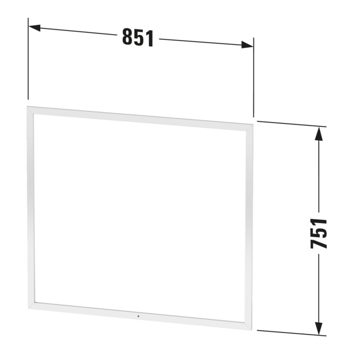 Duravit Einbaurahmen L-Cube f Spanplattenschraube, 85x75,1x1cm, graphit matt