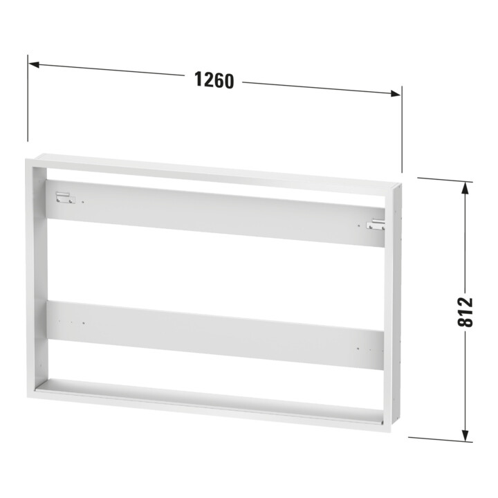Duravit Einbauset 126,1x13,9cm, Rah. f Spanplattenschraube Good/Better