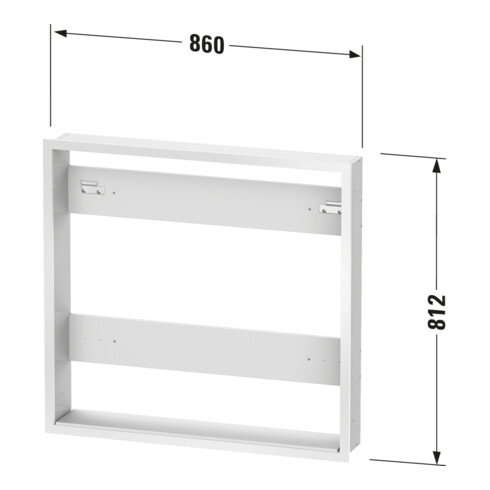 Duravit Einbauset 86,1x13,9cm, Rah. f Spanplattenschraube Good/Better
