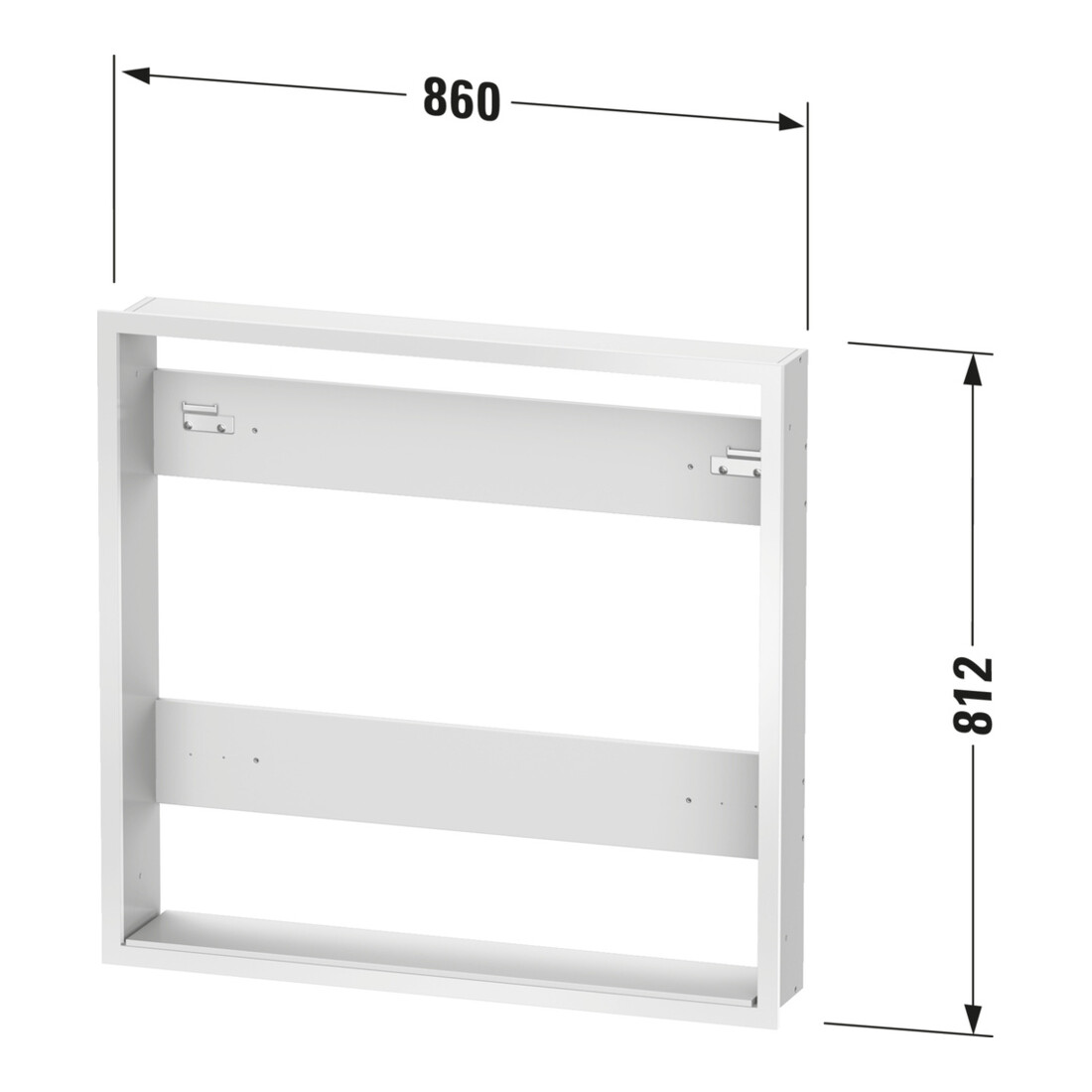 Duravit Einbauset 86,1x13,9cm, Rah. f Spanplattenschraube Good/Better