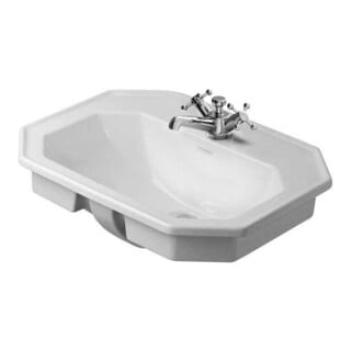 Duravit Einbauwaschtisch 1930 58x47cm, EB v ob, m HL, ÜL, HLB, weiß