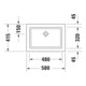 Duravit Einbauwaschtisch 2nd floor 58x41,5cm, Einb. v o, o HL, ÜL, HLB, we