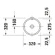 Duravit Einbauwaschtisch Architec d 27,5cm, we, EB v unt, o. HL, HLB, m ÜL-4