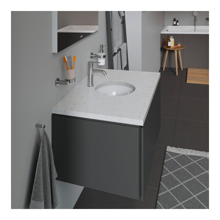 Duravit Einbauwaschtisch Architec d 37,5cm, EB v unt, o. HL, ÜL u. HLB, we