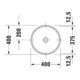 Duravit Einbauwaschtisch Architec d 37,5cm, EB v unt, o. HL, ÜL u. HLB, we-5