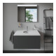 Duravit Einbauwaschtisch Architec d 37,5cm, EB v unt, o. HL, ÜL u. HLB, we