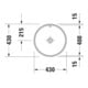 Duravit Einbauwaschtisch Architec d 40cm, EB v unt, o. HL, HLB, m ÜL, weiß-2