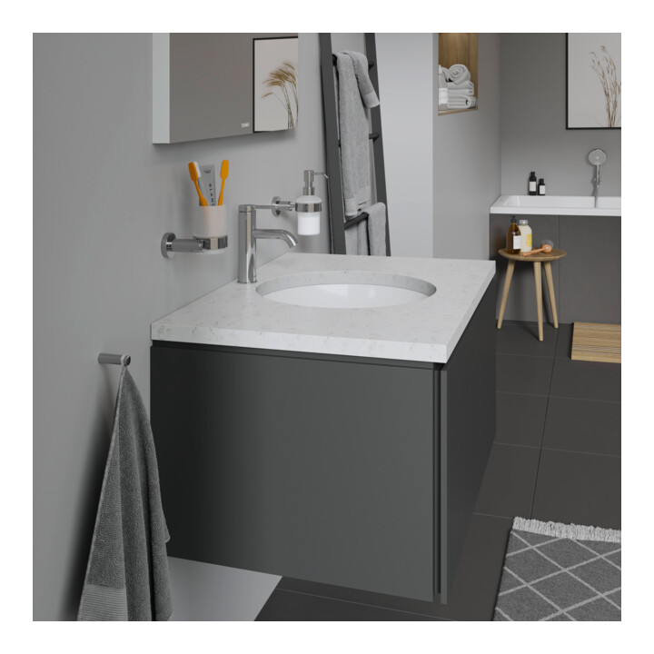 Duravit Einbauwaschtisch Architec d 40cm, EB v unt, o. HL, HLB, m ÜL, weiß