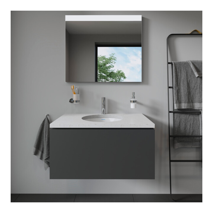 Duravit Einbauwaschtisch Architec d 40cm, EB v unt, o. HL, HLB, m ÜL, weiß