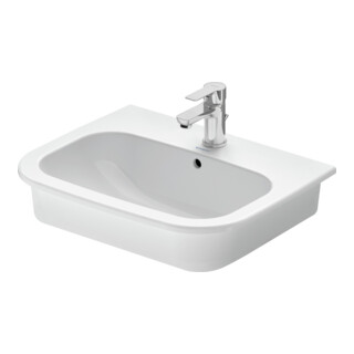 Duravit Einbauwaschtisch D-Code 54,5x43,5cm, EB v o, m HL, Ü, HL, we.