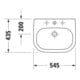 Duravit Einbauwaschtisch D-Code 54,5x43,5cm, EB v o, m HL, Ü, HL, we.-5