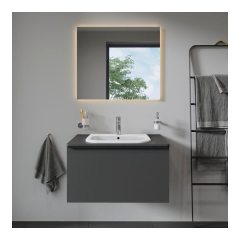 Duravit Einbauwaschtisch D-Code 54,5x43,5cm, EB v o, m HL, Ü, HL, we.
