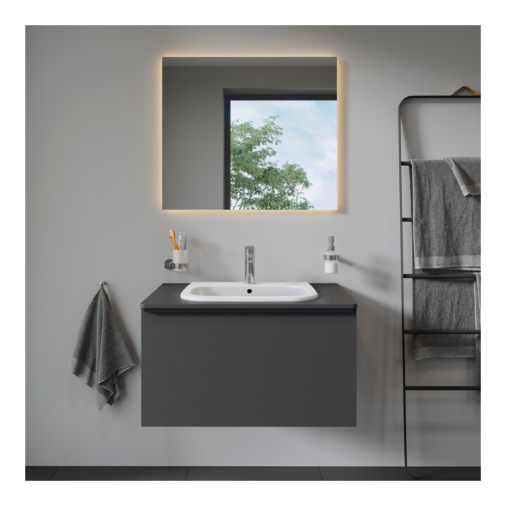 Duravit Einbauwaschtisch D-Code 54,5x43,5cm, EB v o, m HL, Ü, HL, we.