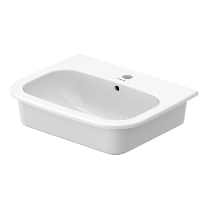 Duravit Einbauwaschtisch D-Code 54,5x43,5cm, EB v o, m HL, Ü, HL, we.