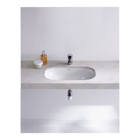 Duravit Einbauwaschtisch D-Code 55x40cm, EB v unt, o. HL, HLB, m ÜL, we
