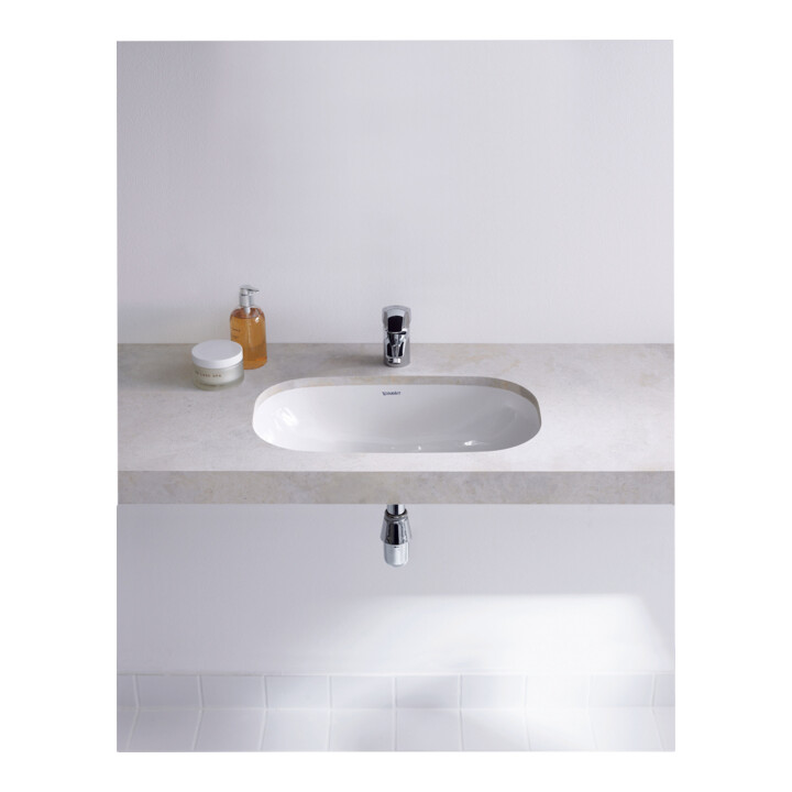 Duravit Einbauwaschtisch D-Code 55x40cm, EB v unt, o. HL, HLB, m ÜL, we