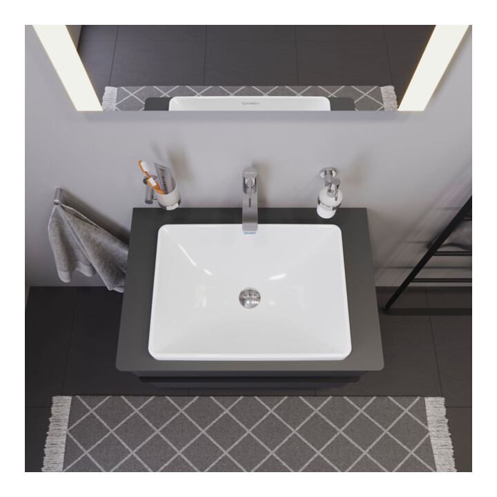 Duravit Einbauwaschtisch D-Neo 60x44cm, EB v ob, o. HL, HLB, ÜL, weiß